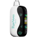 A 18ml Mint Ice Oasis Ripe Vapes Oak 35K disposable vape with mint leaves and icy graphic accents. by Vape4Less.
