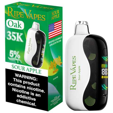 Sour Apple Oasis Ripe Vapes Oak 35K - Box