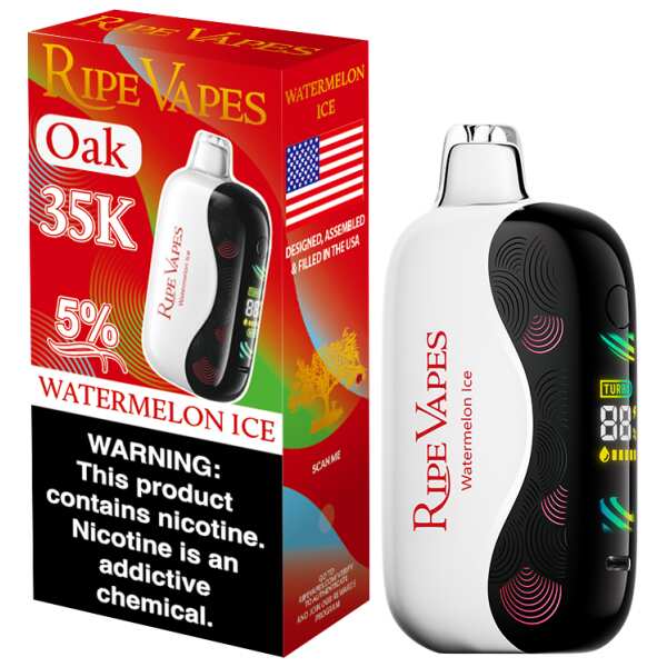 Watermelon Ice Oasis Ripe Vapes Oak 35K - Pack by Vape4Less.