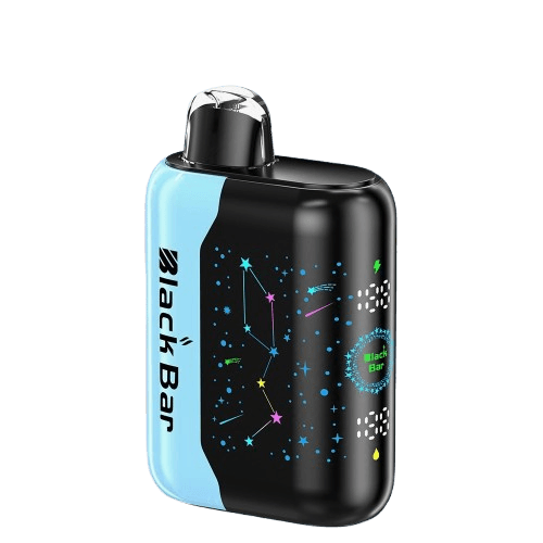 blue razz ice A 18ml Blue Razz Ice Black Bar Universe X disposable vape with blue raspberry graphics and icy blue accents. by Vape4Less.