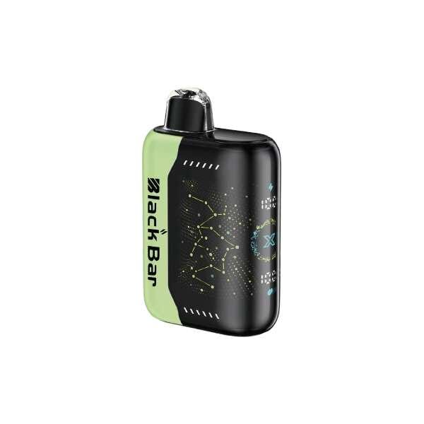A 18ml Grape B-Pop Black Bar Universe X disposable vape with purple grape candy-style graphics on the device. by Vape4Less.
