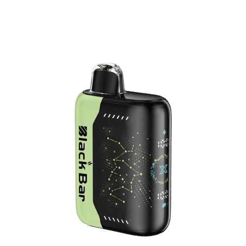 A 18ml Grape B-Pop Black Bar Universe X disposable vape with purple grape candy-style graphics on the device. by Vape4Less.