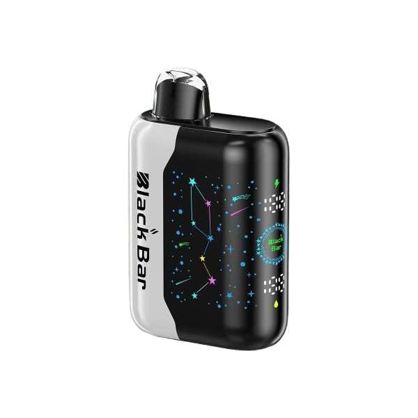 A 18ml Miami Mint Black Bar Universe X offers a clean, icy mint flavor with smooth performance in a sleek and refreshing disposable vape. by Vape4Less.