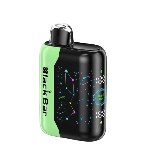 sour apple ice A 18ml Sour Apple Ice Black Bar Universe X disposable vape with green sour apple and icy cool graphics. by Vape4Less.