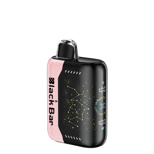 strawberry watermelon A 18ml Strawberry Watermelon Black Bar Universe X disposable vape with strawberry and watermelon fruit graphics on a sleek device. by Vape4Less.