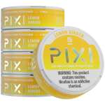 A Lemon Ginger Pixi nicotine pouches can 5mg - 5 pack by Vape4Less.