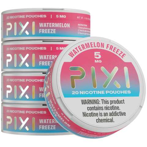Watermelon Freeze Pixi nicotine pouches can 5mg - 1 roll
