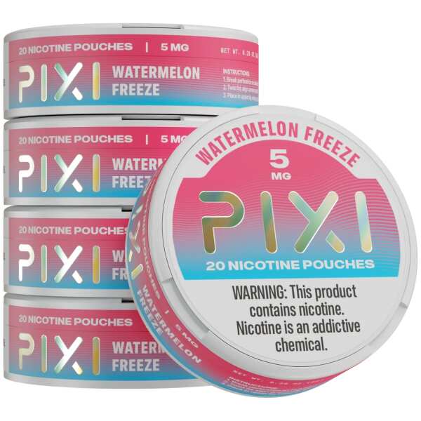 Watermelon Freeze Pixi nicotine pouches can 5mg - 1 roll