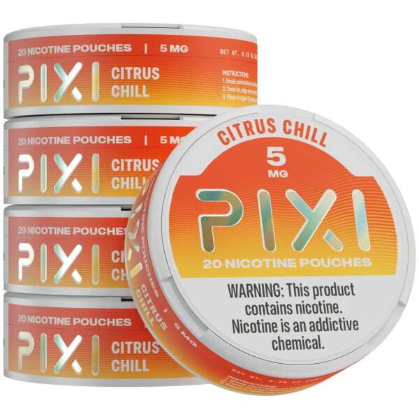 Citrus Chill Pixi nicotine pouches can 5mg - 1 roll