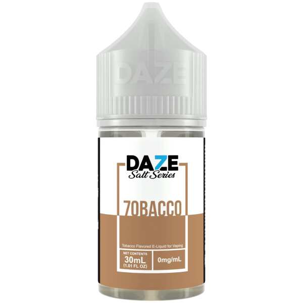 A 30ml bottle of 7obacco Dazetobacco flavoredotine e liquid by Vape4Less.