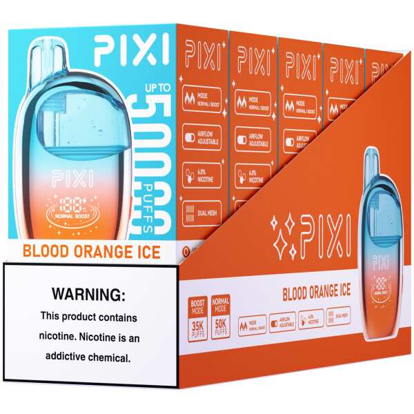 Blood Orange Ice Pixi 50K Disposable Vape - Package by Vape4Less.