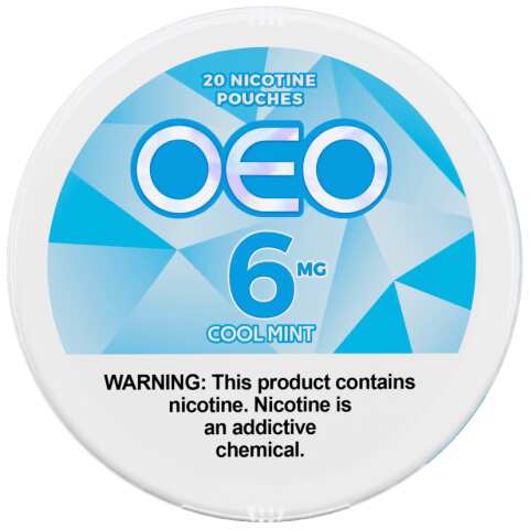 A Cool Mint OEO nicotine pouches can by Vape4Less.