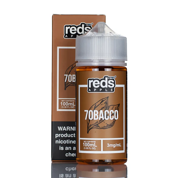 A 100ml bottle of 7obacco Daze 100ml tobacco flavored freebase e liquid by Vape4Less.