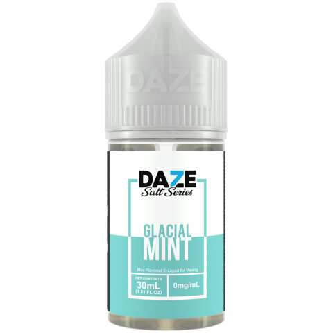 A 30ml bottle of Glacial Mint Dazemint flavoredotine e liquid by Vape4Less.