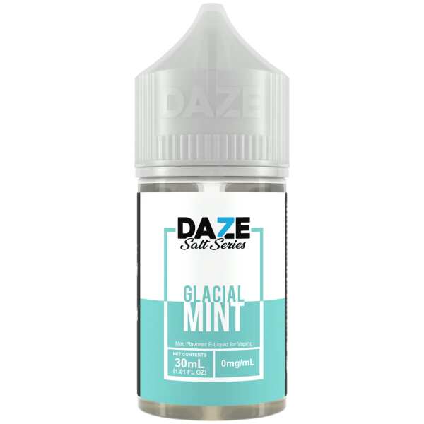 A 30ml bottle of Glacial Mint Dazemint flavoredotine e liquid by Vape4Less.