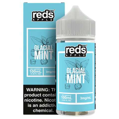 A 100ml bottle of Glacial Mint Daze 100ml mint flavored freebase e liquid by Vape4Less.