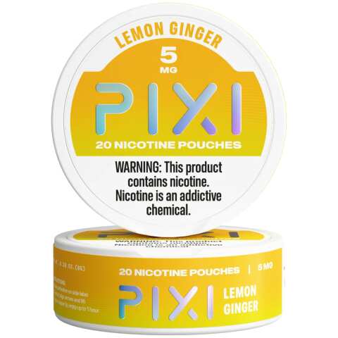 Lemon Ginger Pixi nicotine pouches can 5mg - 1 roll by Vape4Less.