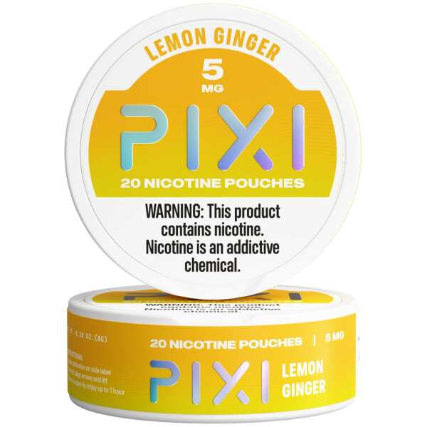 Lemon Ginger Pixi nicotine pouches can 5mg - 1 roll by Vape4Less.