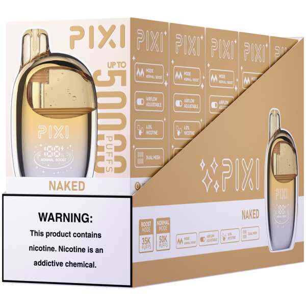 Naked Pixi 50K Disposable Vape Package by Vape4Less.