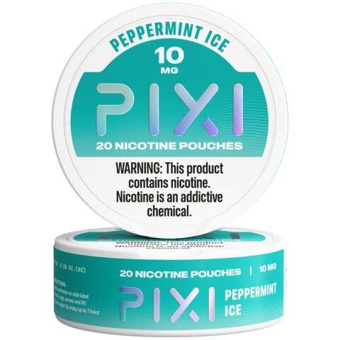 Peppermint Ice Pixi nicotine pouches can 10mg - 1 roll