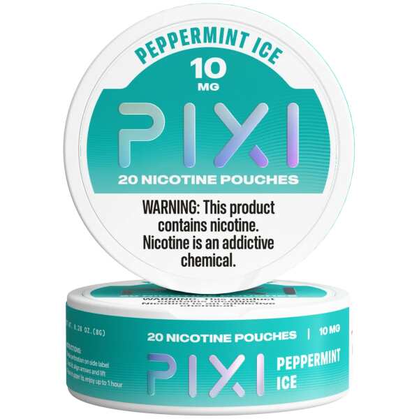 Peppermint Ice Pixi nicotine pouches can 10mg - 1 roll