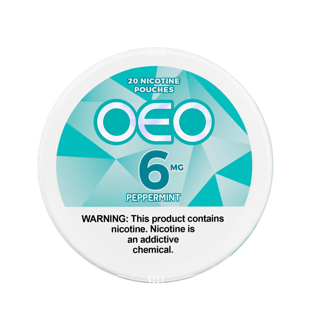 A Peppermint OEO nicotine pouches can by Vape4Less.