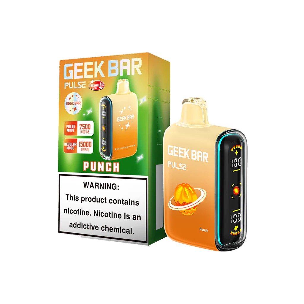 A 16ml Punch Geek Bar Pulse disposable vape by Vape4Less.