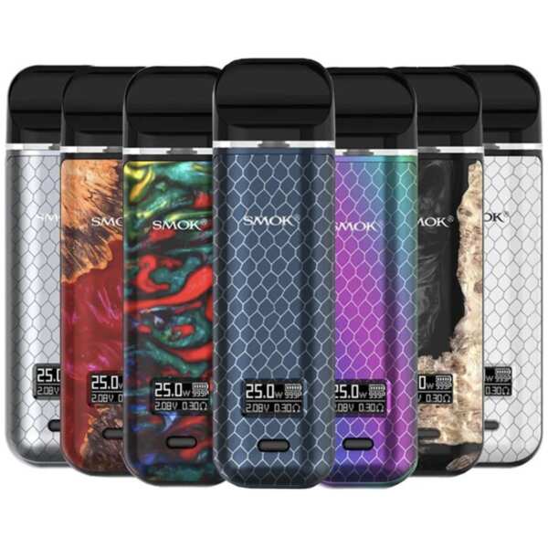 A 2ml SMOK Novo X Pod System device by Vape4Less.