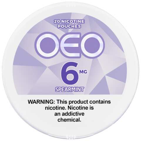 A Spearmint OEO Nicotine Pouches by Vape4Less.