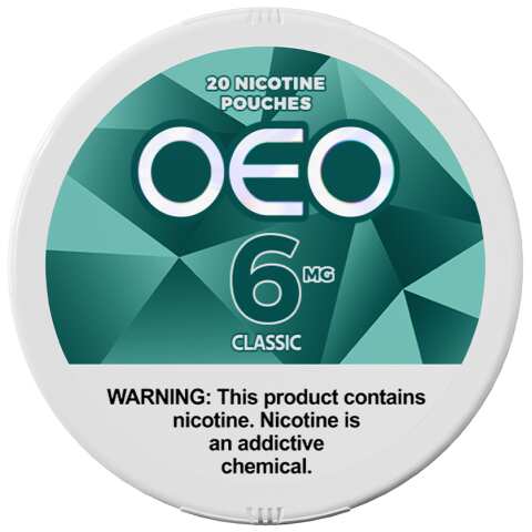 A Classic OEO nicotine pouches can by Vape4Less.