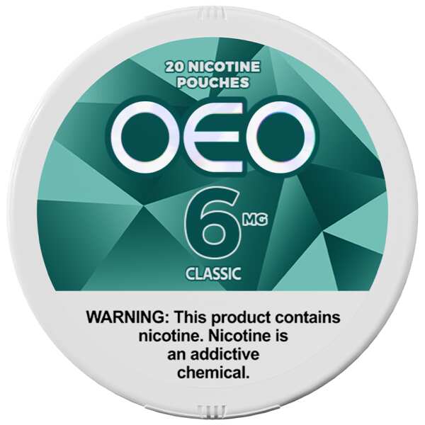 A Classic OEO nicotine pouches can by Vape4Less.