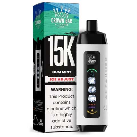 Gum Mint Al Fakher Crown Bar Ice Adjust 15K Disposable vape