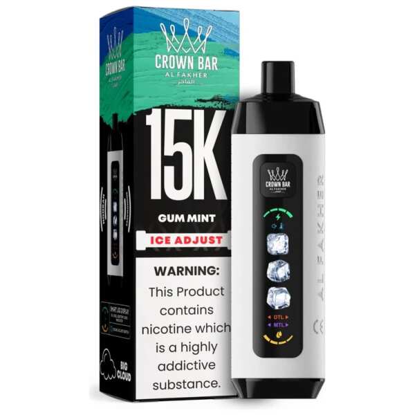 Gum Mint Al Fakher Crown Bar Ice Adjust 15K Disposable vape