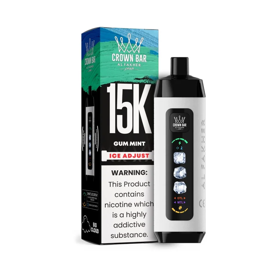 Gum Mint Al Fakher Crown Bar Ice Adjust 15K Disposable vape