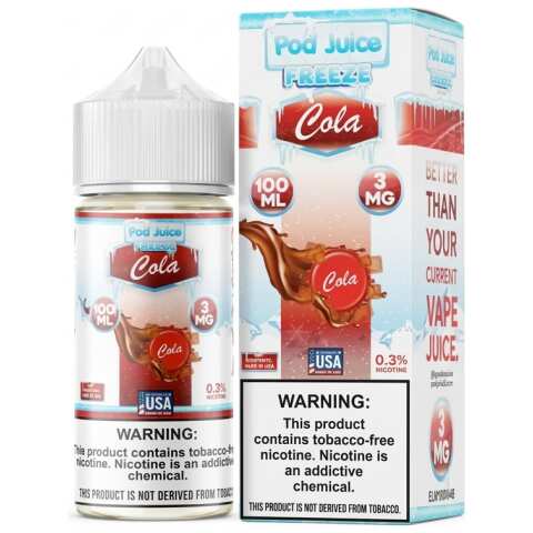 Cola Freeze Pod Juice 100mL Freebase Bottle - Chilled Classic Cola Soda Flavor