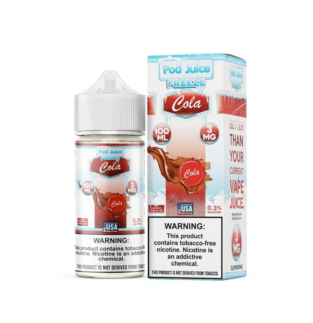 Cola Freeze Pod Juice 100mL Cola Freeze Pod Juice 100mL Freebase Bottle - Chilled Classic Cola Soda Flavor