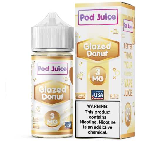 Glazed Donut Pod Juice 100mL Freebase Bottle - Sweet Glazed Bakery Donut Flavor