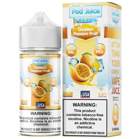 Golden Passionfruit Freeze Pod Juice 100mL Freebase Bottle - Chilled Exotic Passionfruit Flavor