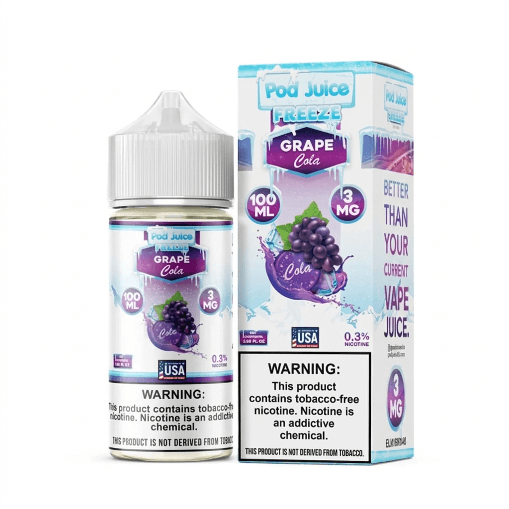 Grape Cola Freeze Pod Juice 100mL Grape Cola Freeze Pod Juice 100mL Freebase Bottle - Chilled Purple Grape Soda Flavor