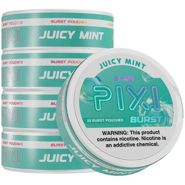 Juicy Mint Pixi Burst nicotine pouches can