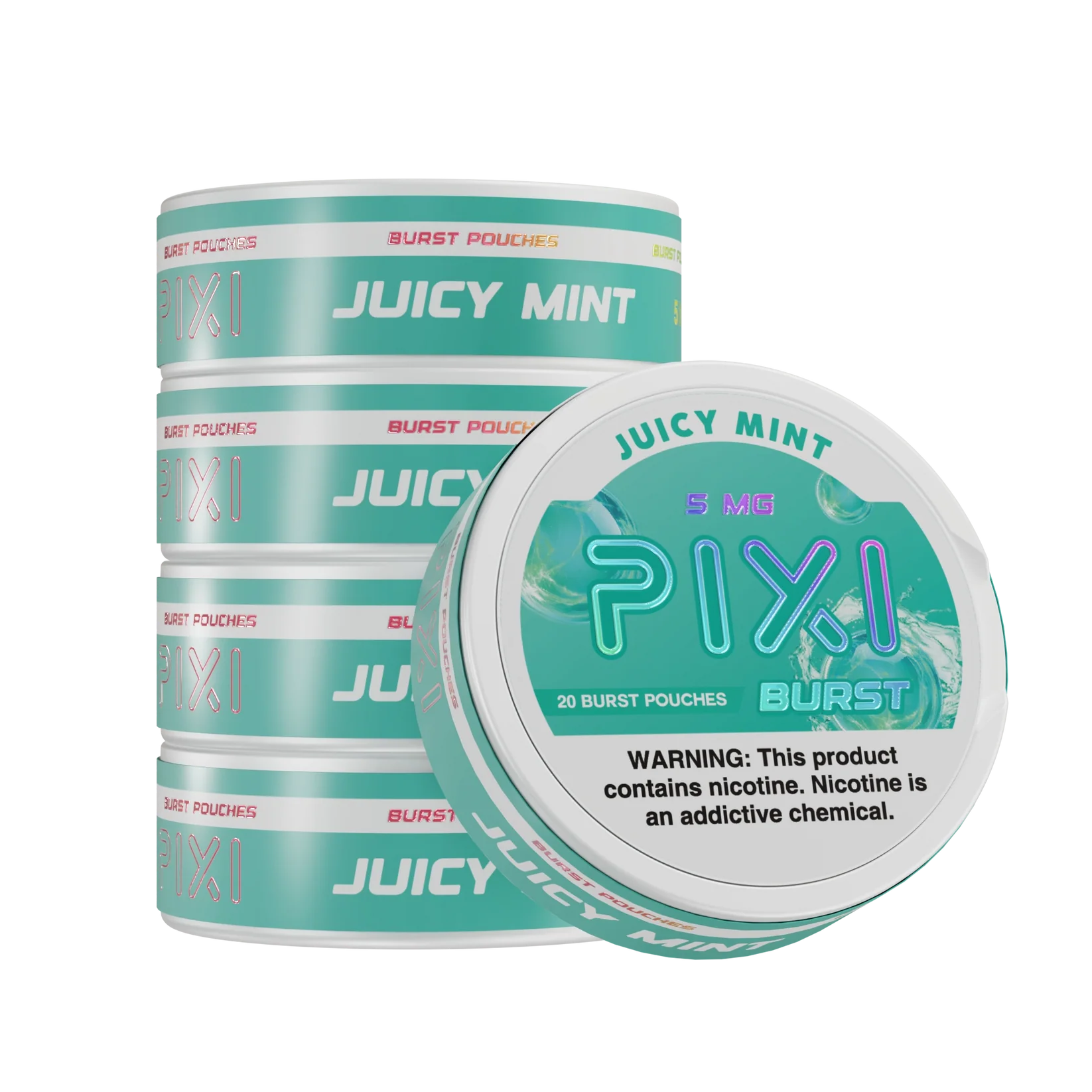 Juicy Mint Pixi Burst nicotine pouches can