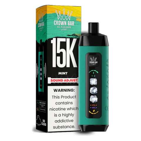 Mint Al Fakher Crown Bar Ice Adjust 15K, Mint Al Fakher Crown Bar, Al Fakher Crown Bar