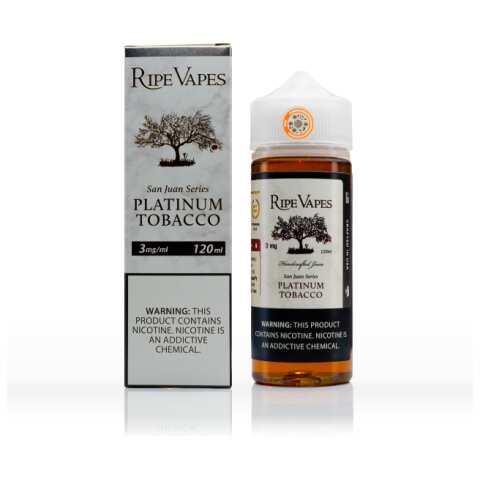 Platinum Tobacco Ripe Vapes 120mL e-liquid bottle