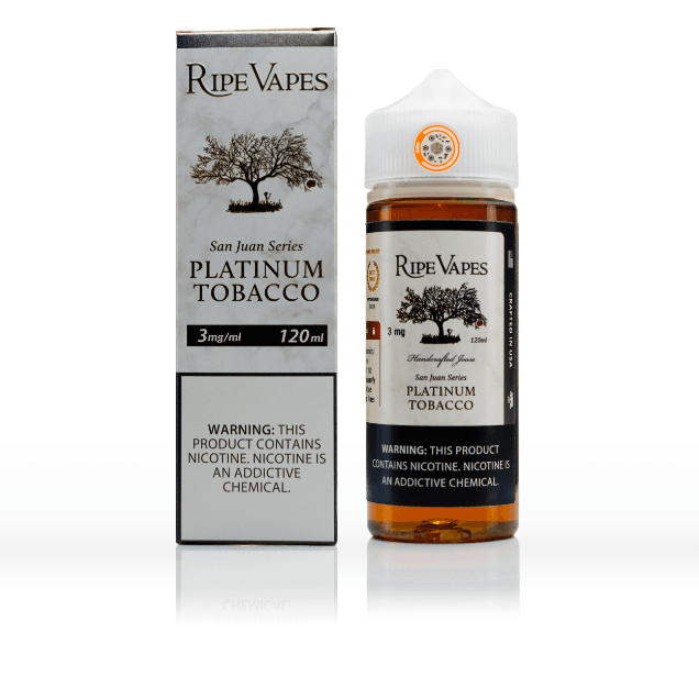 Platinum Tobacco Ripe Vapes 120mL e-liquid bottle