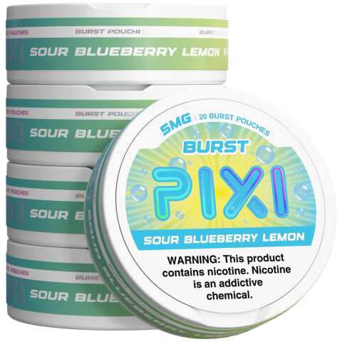 Sour Blueberry Lemon Pixi Burst nicotine pouches can