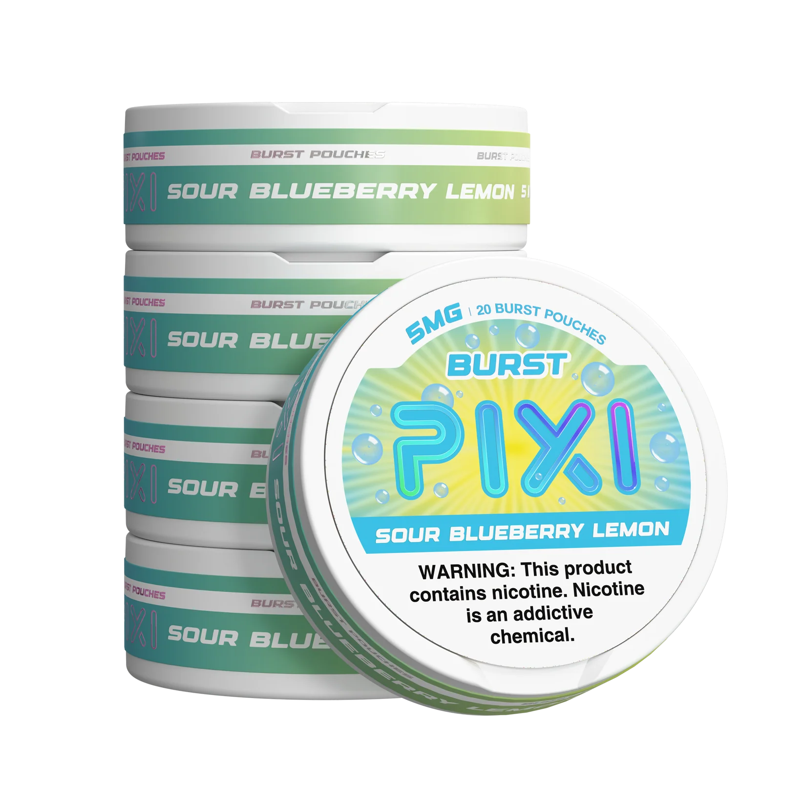 SourBlueberryLemonC Sour Blueberry Lemon Pixi Burst nicotine pouches can