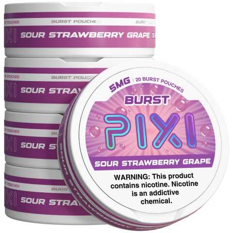 Sour Strawberry Grape Pixi Burst Nicotine Pouches