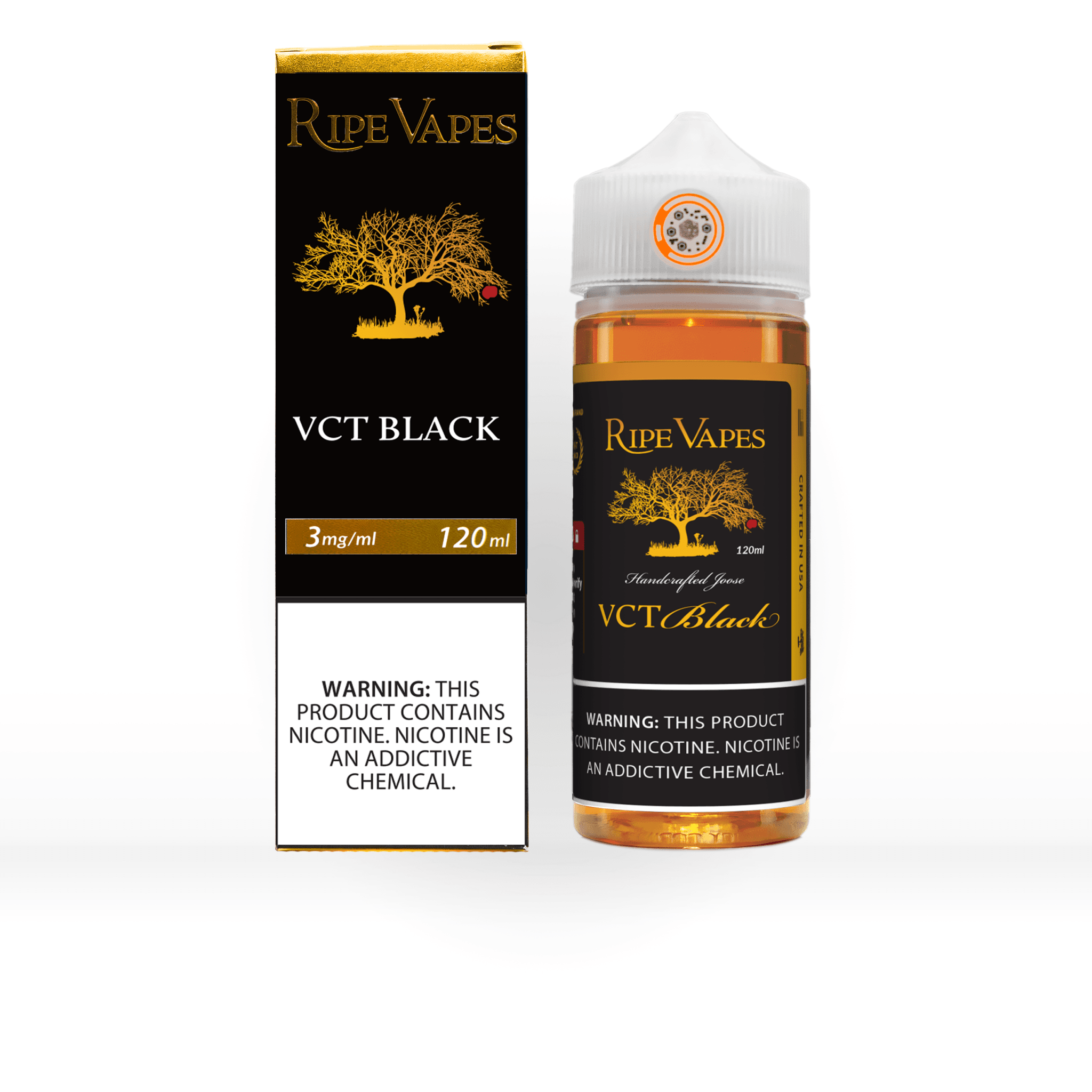VCT Bold Ripe Vapes 120mL E-Liquid Bottle - Intense Tobacco and Vanilla Custard Flavor