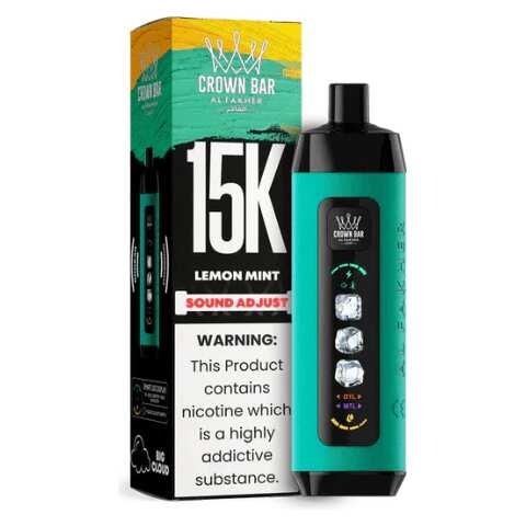 Lemon Mint Al Fakher Crown Bar Ice Adjust 15K disposable vape