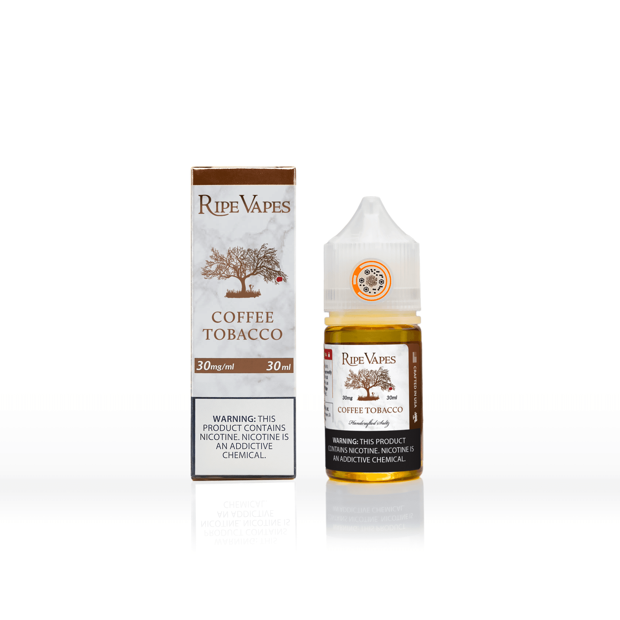 Coffee Tobacco Ripe Vapes 30mL - Salt Nic Bottle - Roasted Coffee & Premium Tobacco